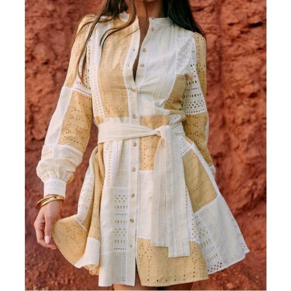 BRAND NEW Sezane Lou Embroidered Eyelet Dress